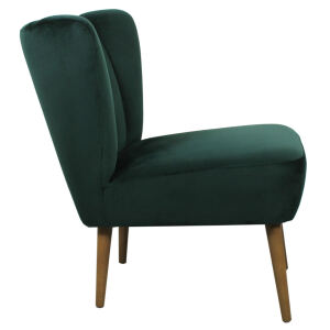 Retro Cocktailsessel RENO Samt RIVIERA tannengrün