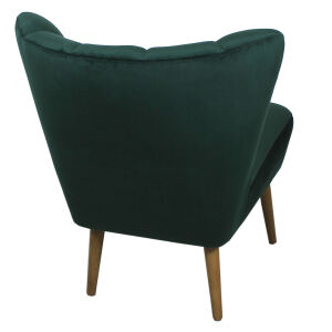 Retro Cocktailsessel RENO Samt RIVIERA tannengrün