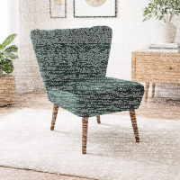 Retro Cocktailsessel RENO Samt RIVIERA tannengrün