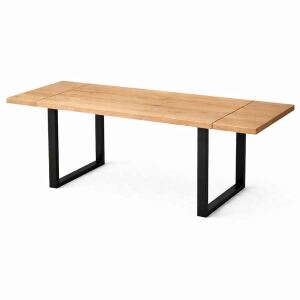 Esstisch Wildeiche 160x90cm mit 2 Ansteckplatten,...