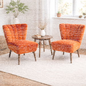 Retro Cocktailsessel RENO Samt RIVIERA orange