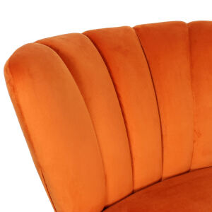 Retro Cocktailsessel RENO Samt RIVIERA orange