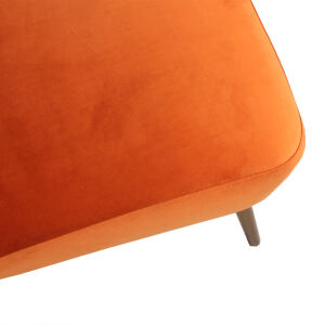 Retro Cocktailsessel RENO Samt RIVIERA orange
