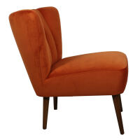 Retro Cocktailsessel RENO Samt RIVIERA orange