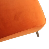 Retro Cocktailsessel RENO Samt RIVIERA orange