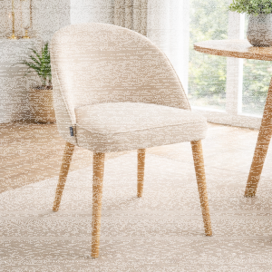 Retro Stuhl BETTY 2 Microfaser CLOUD perlweiß