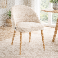 Retro Stuhl BETTY 2 Microfaser CLOUD perlweiß