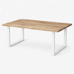Massivholztisch160x90cm Wildeiche White Wash,...