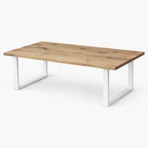 Holztisch White Washed 180x90cm mit weißem...