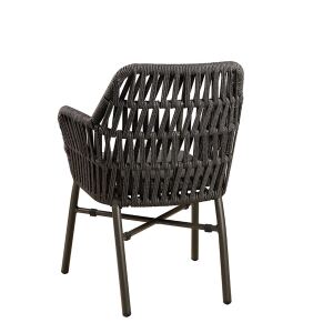 Garten-Loungemöbel-Sitzgruppe 3-teilig dunkelgrau