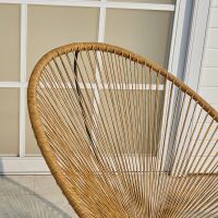 Rattan-Outdoor-Lounge-Set Boho 3-teilig natur