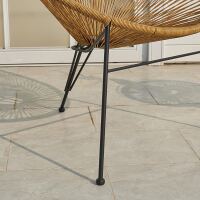 Rattan-Outdoor-Lounge-Set Boho 3-teilig natur