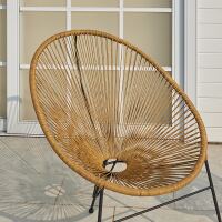 Rattan-Outdoor-Lounge-Set Boho 3-teilig natur