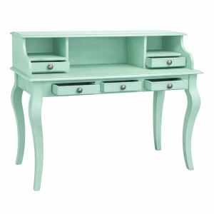romantischer Sekretär - Landhaus  Schreibtisch mint-pastellgrün