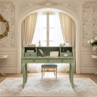 romantischer Sekretär - Landhaus  Schreibtisch mint-pastellgrün