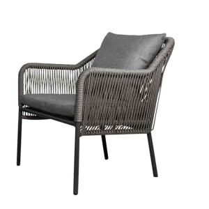Sessel Rattanoptik Outdoor silbergrau