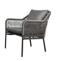 Sessel Rattanoptik Outdoor silbergrau
