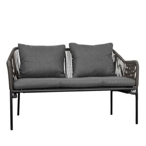 witterungsbeständiges Garten-Loungeset 4-teilig silbergrau