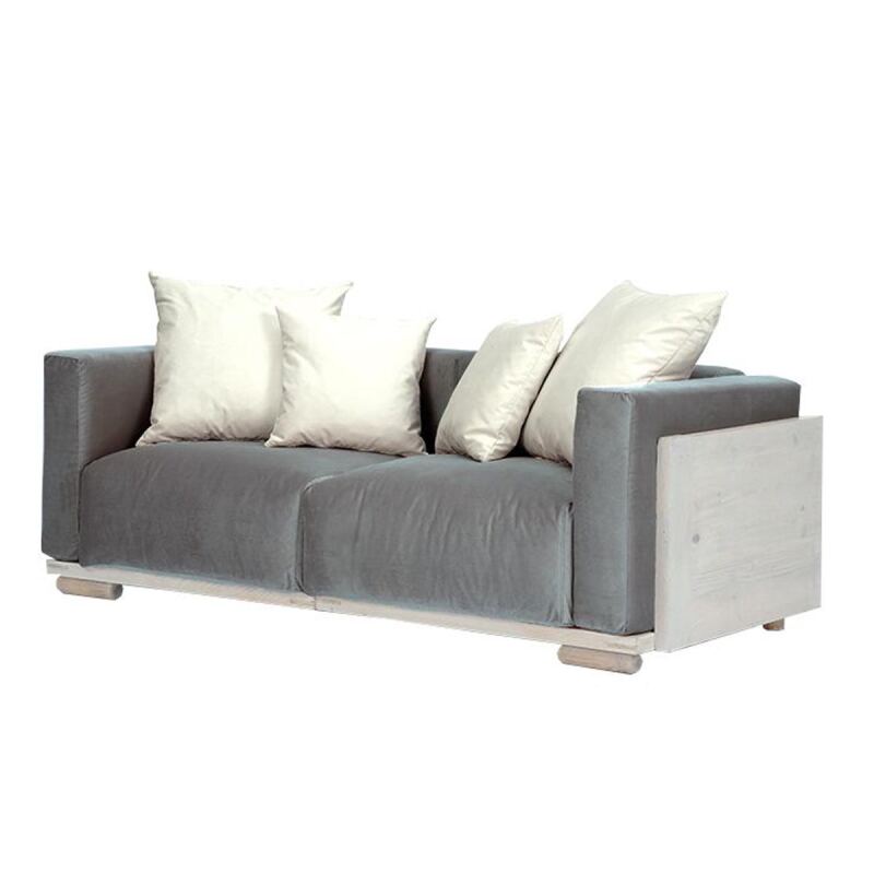 komfortables Gartensofa Outdoor 200cm, grau