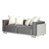 komfortables Gartensofa Outdoor 200cm, grau