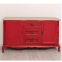 nostalgisches Sideboard - Konsole im Regency-Stil rot