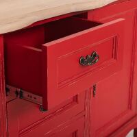 nostalgisches Sideboard - Konsole im Regency-Stil rot