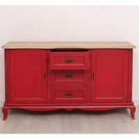 nostalgisches Sideboard - Konsole im Regency-Stil rot