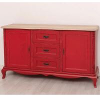 nostalgisches Sideboard - Konsole im Regency-Stil rot