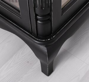 romantische Vitrine - Barocker Schrank in schwarz shabby /weiß