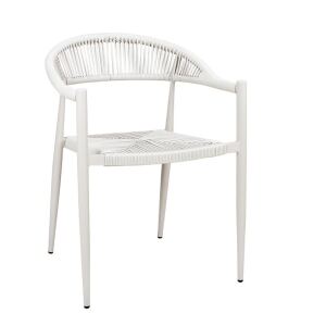 stapelbarer Outdoorstuhl in grau/beige