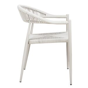 stapelbarer Outdoorstuhl in grau/beige