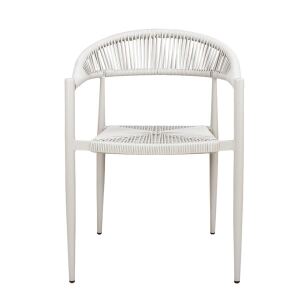 stapelbarer Outdoorstuhl in grau/beige