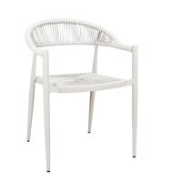 stapelbarer Outdoorstuhl in grau/beige