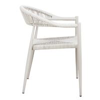 stapelbarer Outdoorstuhl in grau/beige