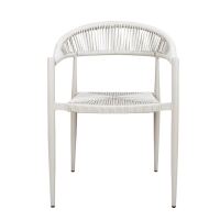 stapelbarer Outdoorstuhl in grau/beige