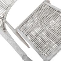 stapelbarer Outdoorstuhl in grau/beige
