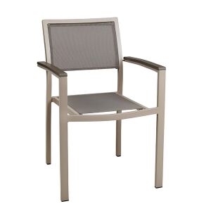 Outdoor Armlehnstuhl wetterfest Taupe