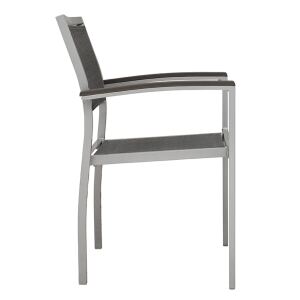 Outdoor Armlehnstuhl wetterfest  silber/grau