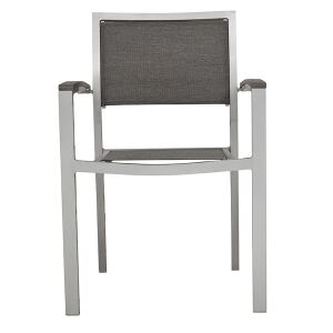 Outdoor Armlehnstuhl wetterfest  silber/grau