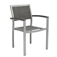 Outdoor Armlehnstuhl wetterfest  silber/grau