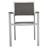 Outdoor Armlehnstuhl wetterfest  silber/grau
