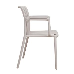 Skandi Lounge-Gartenstuhl Kunststoff, hellgrau