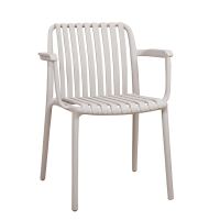 Skandi Lounge-Gartenstuhl Kunststoff, hellgrau