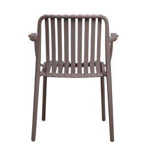 Skandi Lounge-Gartenstuhl Kunststoff, Taupe