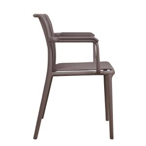 Skandi Lounge-Gartenstuhl Kunststoff, Taupe