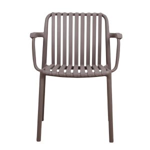 Skandi Lounge-Gartenstuhl Kunststoff, Taupe