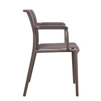 Skandi Lounge-Gartenstuhl Kunststoff, Taupe