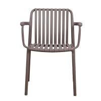 Skandi Lounge-Gartenstuhl Kunststoff, Taupe