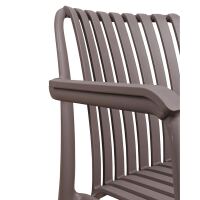 Skandi Lounge-Gartenstuhl Kunststoff, Taupe