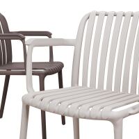 Skandi Lounge-Gartenstuhl Kunststoff, Taupe